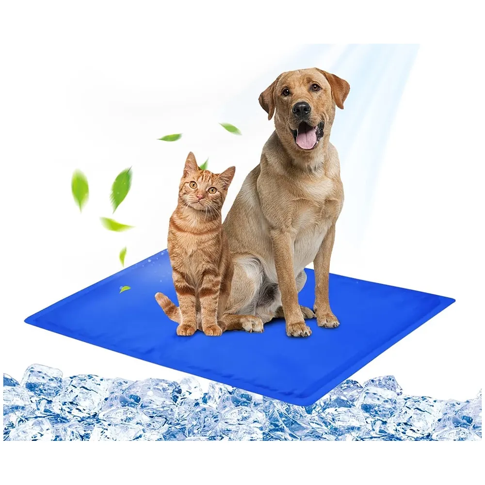 90 x 50 Cm Dog Cooling Mat Pad for Kennels, Crates and Beds, Pressure Activated Non-Toxic, Durable Solid Self Cooling Gel Material. No Refrigeration or Electricity Needed 36 inch x Premium