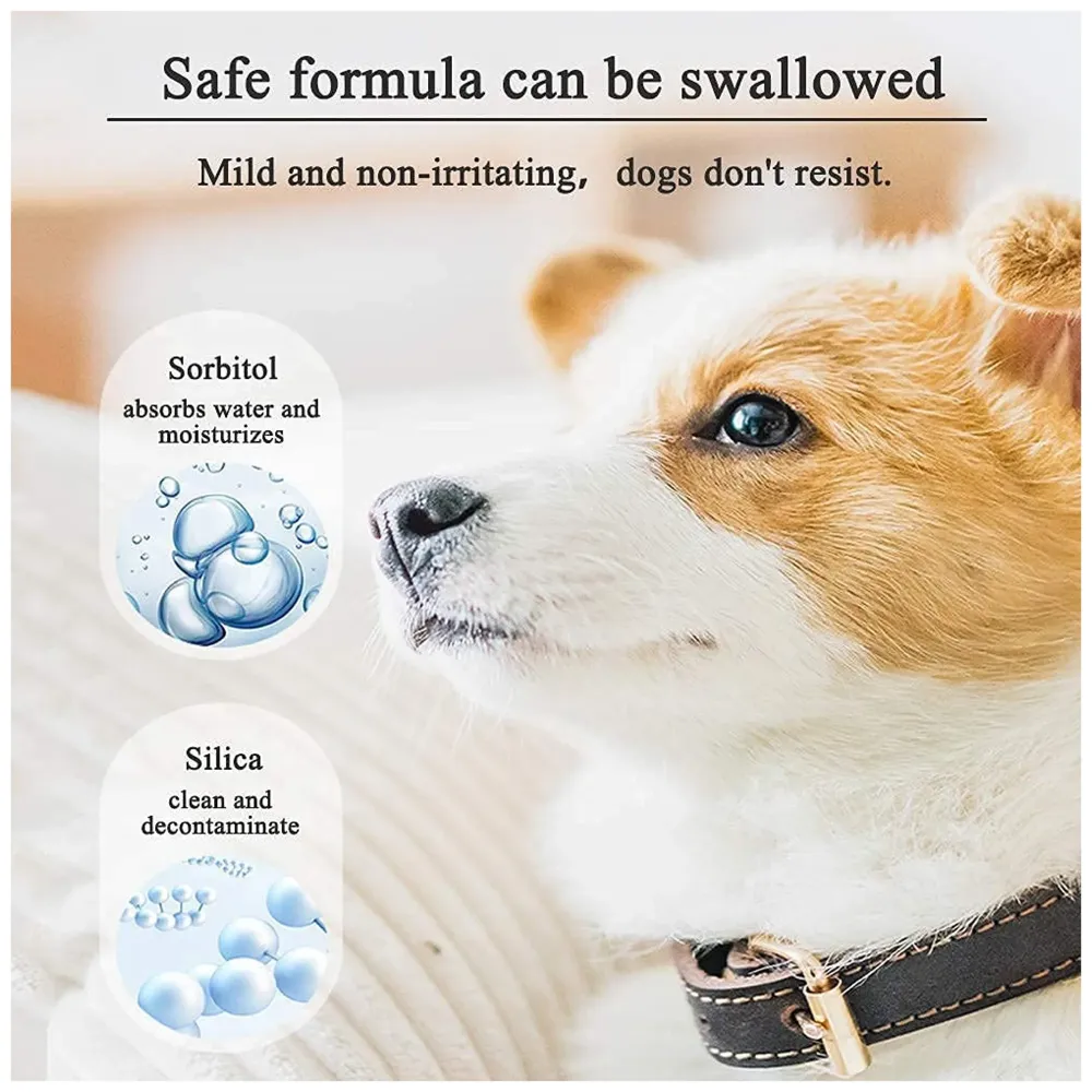 Mint Dog Tooth Brushing Kit Teeth Cleaning Kit Plaque and Tartar Control Toothpaste with 3 Toothbrush for Dogs Eliminates Bad Breath, Dog Toothpaste Mint Flavour. - 4