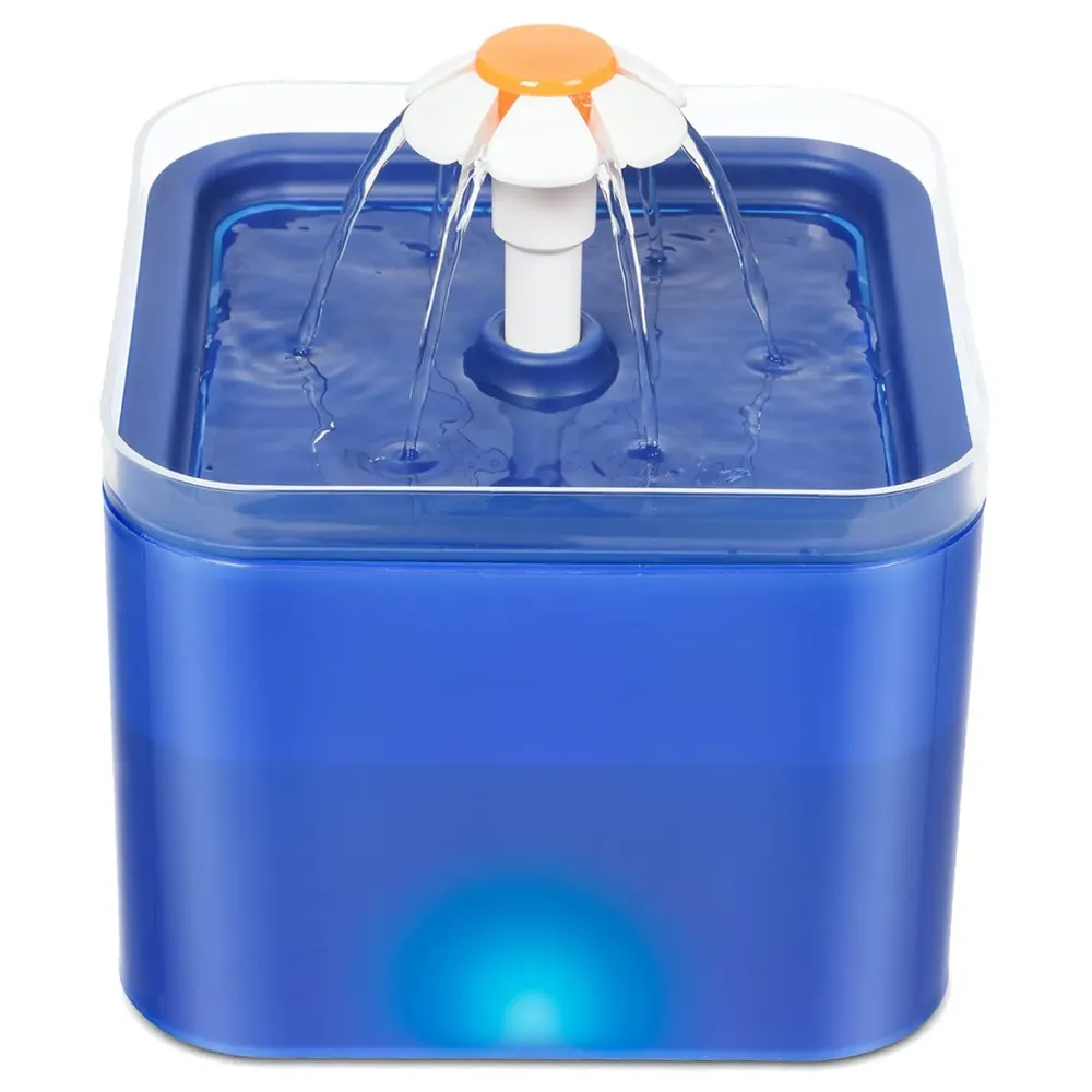 Pet Fountain with Light LED, Automatic Cat Fountain Dog Fountain with Filter Pet Bowl Water Dispenser for Cats, Dogs, Multiple Pets, Drinking Fountain.