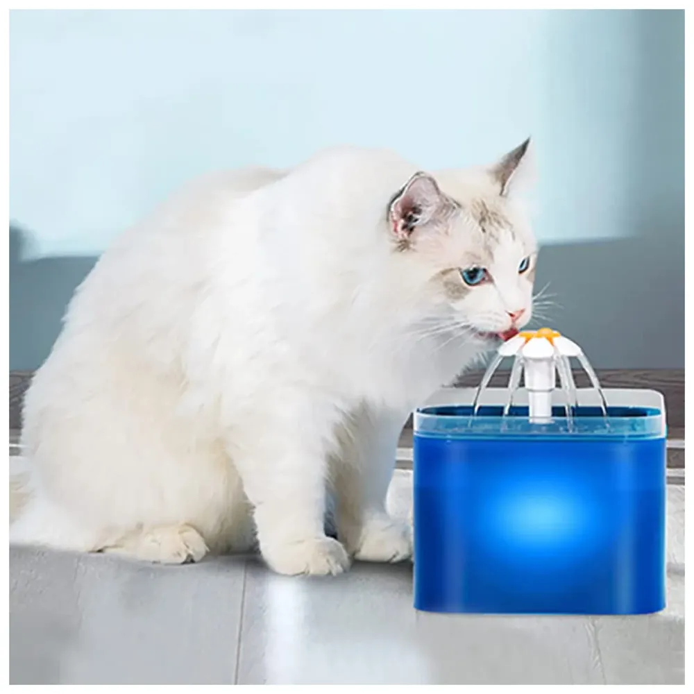 Pet Fountain with Light LED, Automatic Cat Fountain Dog Fountain with Filter Pet Bowl Water Dispenser for Cats, Dogs, Multiple Pets, Drinking Fountain.