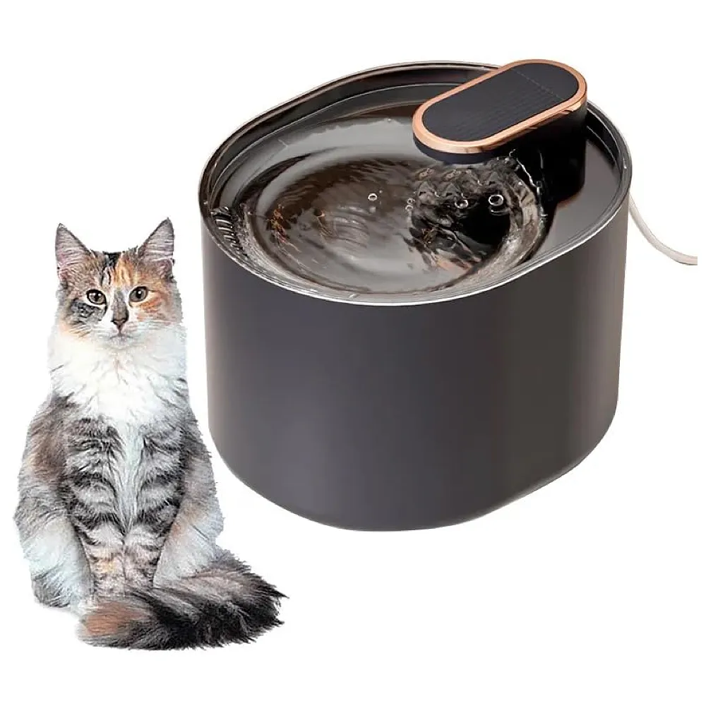 Pet Fountain Filter 20 x 17 x 15.5 cm Black Round Running Water Premium