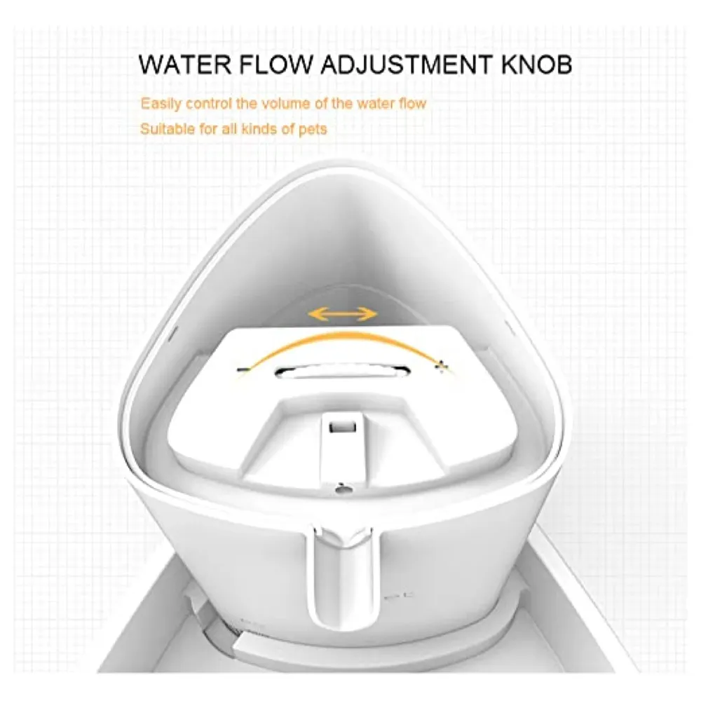 Pet Fountain Square, Automatic Cat & Dog Water Fountain with Filter, Ideal for Multiple Pets - 2