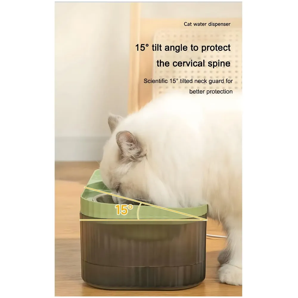 2 in 1Pet Water Fountain and Bowl with Filter and Pump, 31 x 17 x11 Cm Drinking Bowl for Cats and Dogs, Cat Fountain for Home - 6