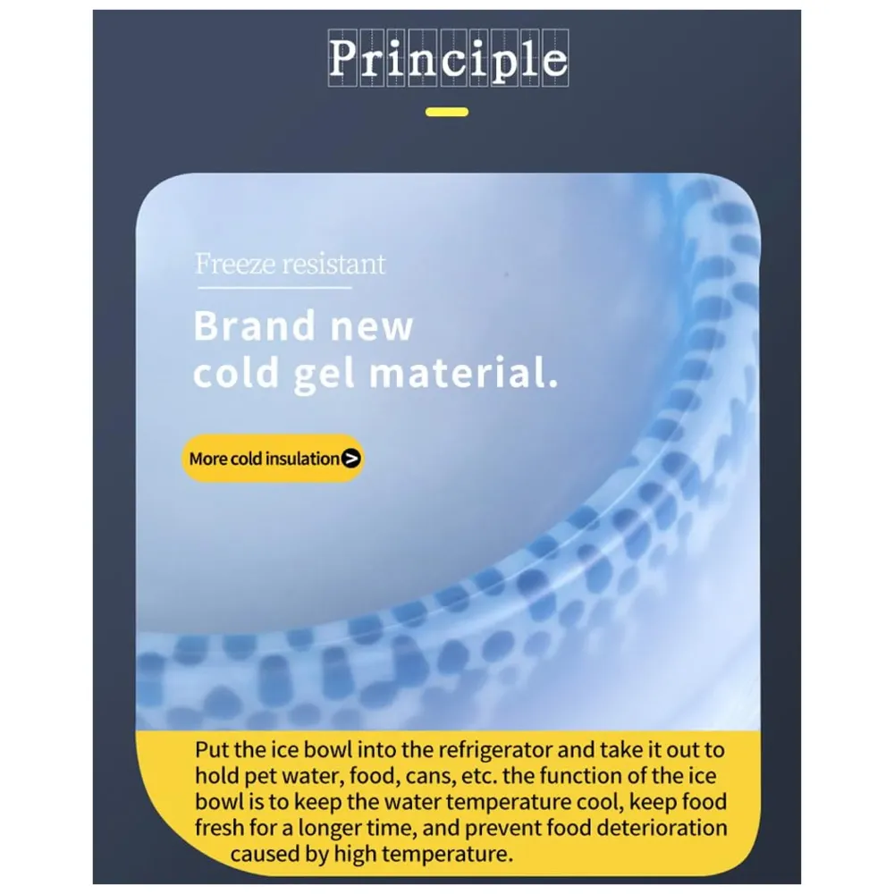 Pet Ice Frosty Bowl Dogs Cats Rabbit Cooling Bowl Frosty Chilled Pet Bowl Pet Cool Fresh Water Bowl Dog Cat Bowl Cooling Water Feeder Pet Summer Freezable Chilled Water