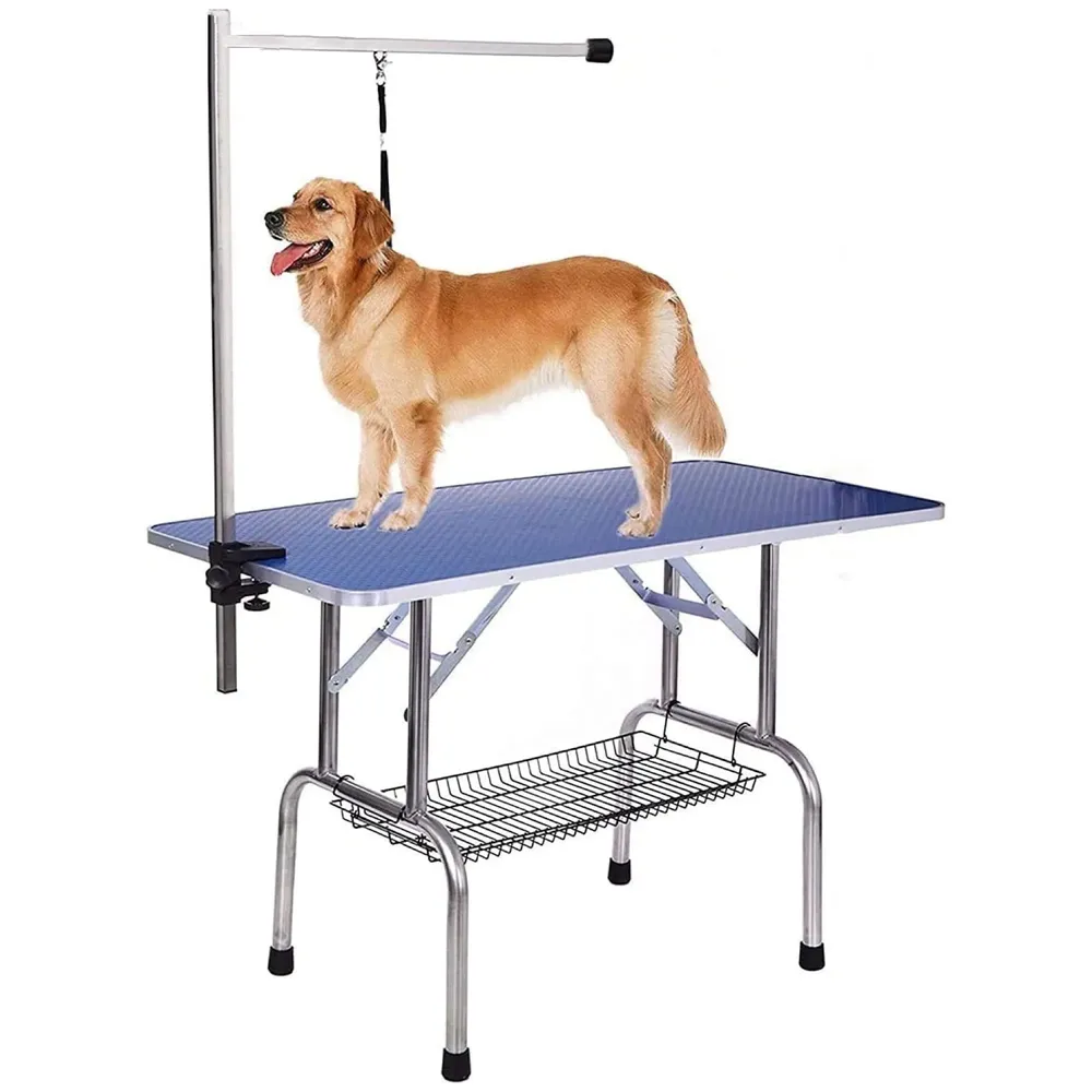 Dog Pet Grooming Table Professional Heavy Duty with Arm & Noose & Mesh Tray for Large Dog Cat Shower Table Bath Station (Medium - 36 x 29 inch)
