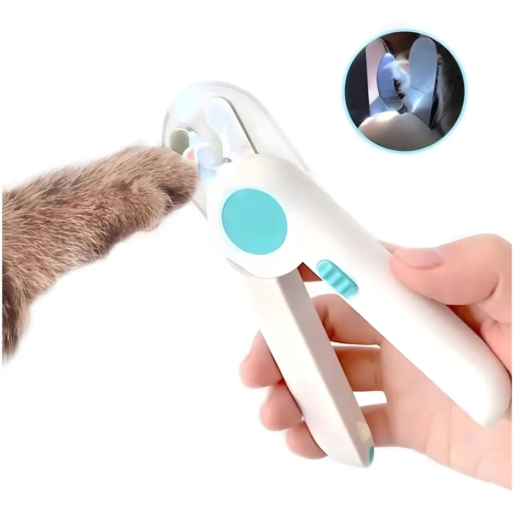 Pets Nail Trimmer, Dog and Cat Nail Cutter Clipper LED Lights for Pets Nail Grinder Filer Grooming Pet
