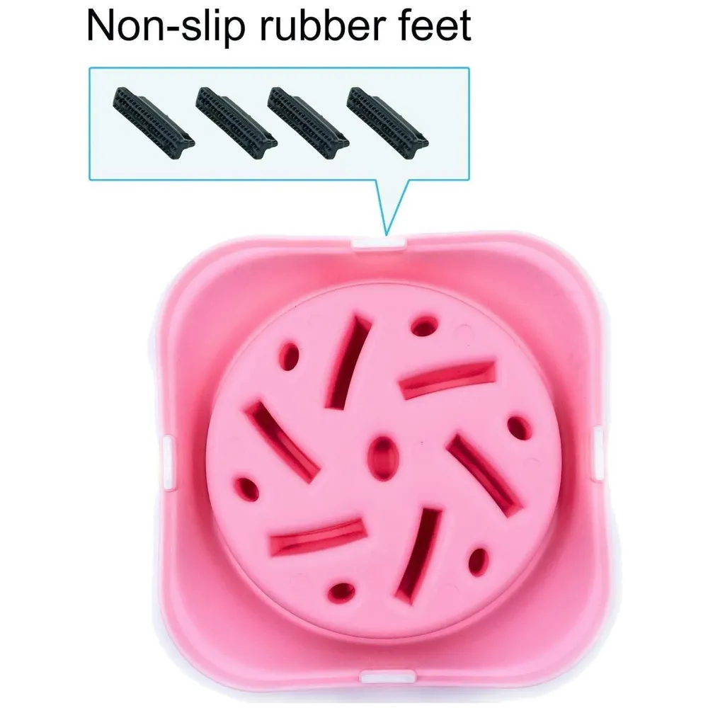 Slow Feeding Bowl for Dogs (Pink) - 2