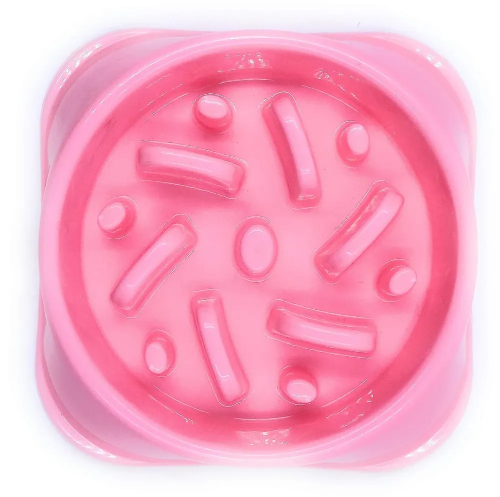 Slow Feeding Bowl for Dogs (Pink) - 3