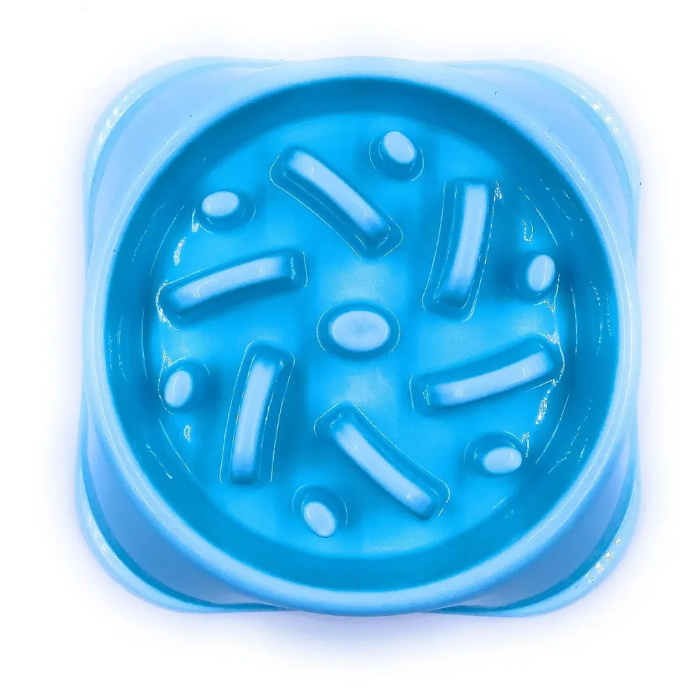 Slow Feeding Bowl for Dogs (Blue) - 3