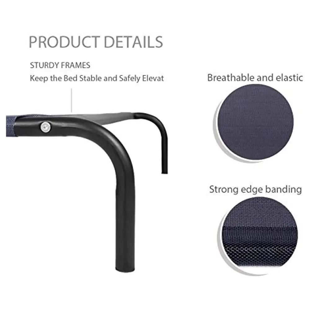 Elevated Dog Bed, Portable Raised Pet Cot, Sturdy & Breathable Mat, Durable Mesh Fabric, No-Slip Feet, Indoor or Outdoor Use. (Medium (36 x 24 Inch)) - 5