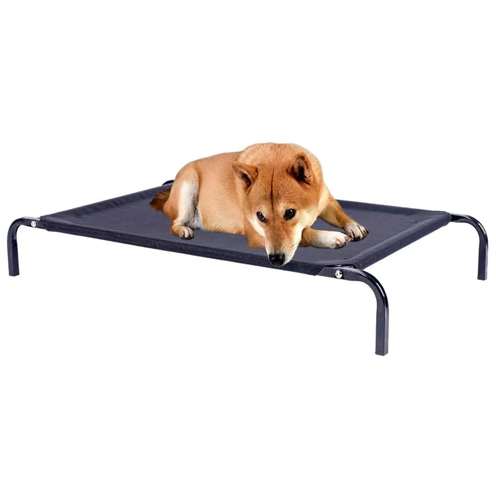 Elevated Dog Bed, Portable Raised Pet Cot, Sturdy & Breathable Mat, Durable Mesh Fabric, No-Slip Feet, Indoor or Outdoor Use. (Medium (36 x 24 Inch)) - Premium