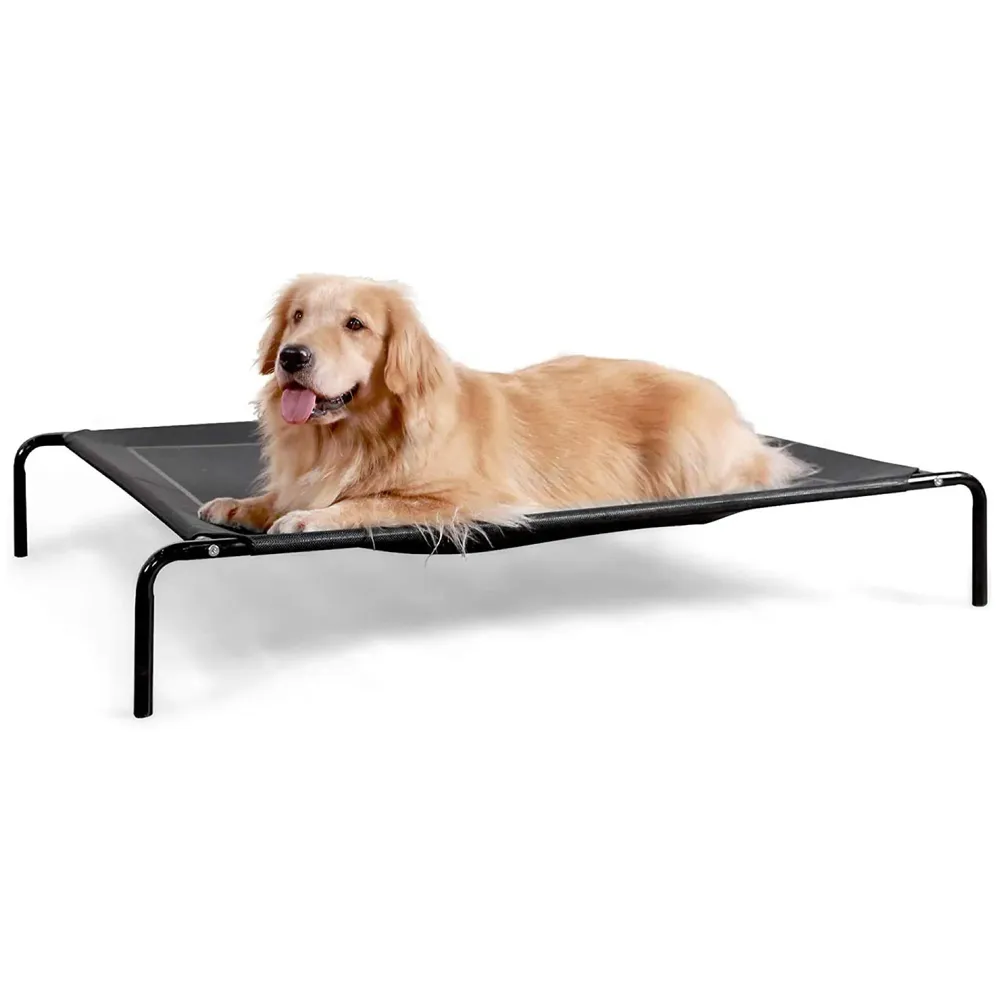 Elevated Dog Bed, Portable Raised Pet Cot, Sturdy & Breathable Mat, Durable Mesh Fabric, No-Slip Feet, Indoor or Outdoor Use. (XL (50 x 30 Inch))