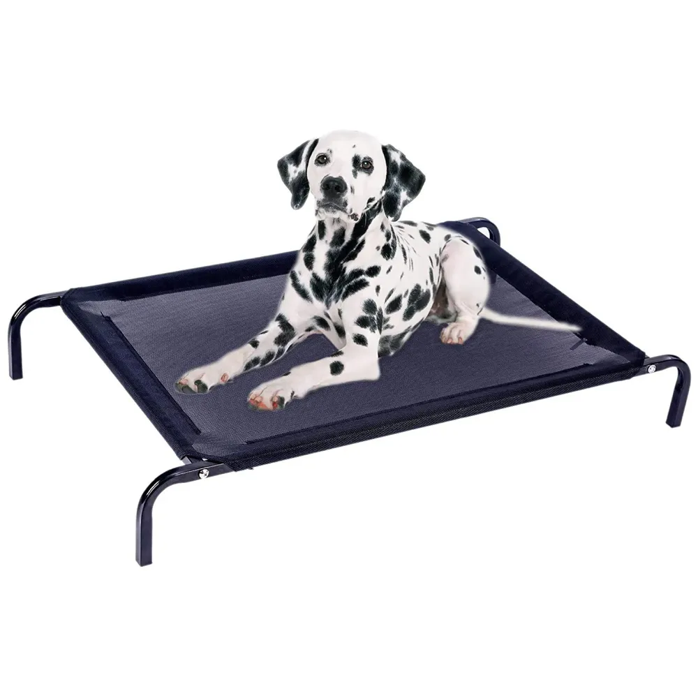 Elevated Dog Bed, Portable Raised Pet Cot, Sturdy & Breathable Mat, Durable Mesh Fabric, No-Slip Feet, Indoor or Outdoor Use. (XL (50 x 30 Inch))