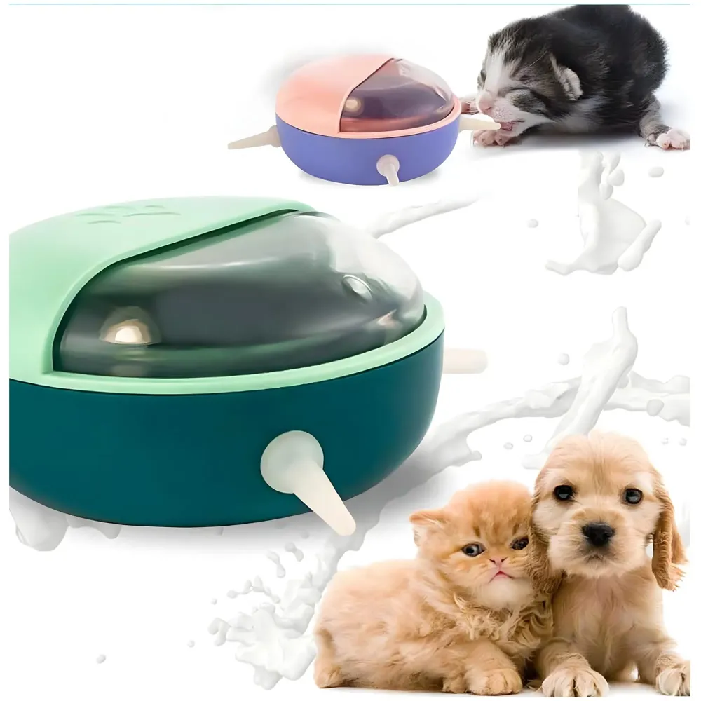 Polyvinyl Chloride Puppy Dog Cat Kittens Feeders Milk Bowl Nursing Station Nipple Feeder For Multiple Puppies Puppy Feeders For Small Dog Cat Animals 5 Pacifiers,?11 cm,H_3 cm,W_5 cm