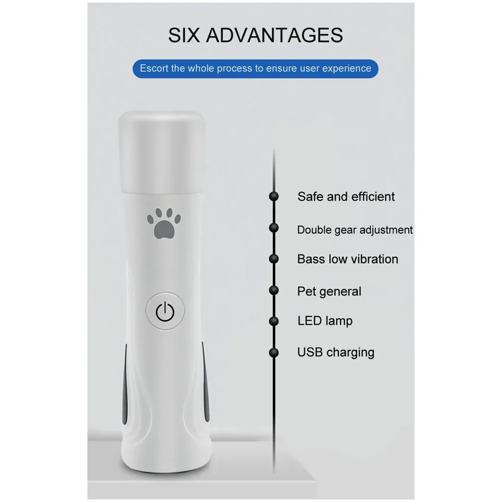 Dog Nail Grinder,Professional Nail File Pet Nail Trimmer Speed Regulation Pet Nail Grinder Electric Nail File for Large Medium Small Dogs and Cats