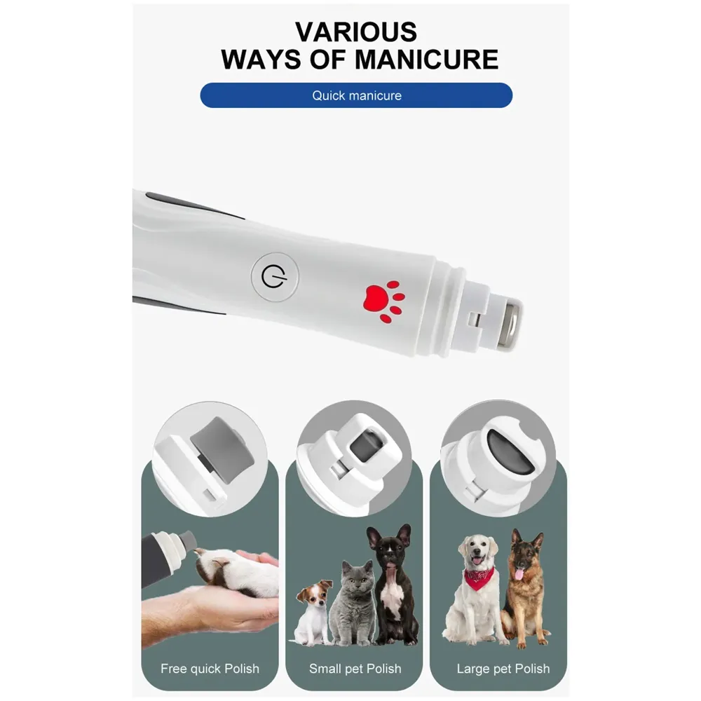 Dog Nail Grinder,Professional Nail File Pet Nail Trimmer Speed Regulation Pet Nail Grinder Electric Nail File for Large Medium Small Dogs and Cats