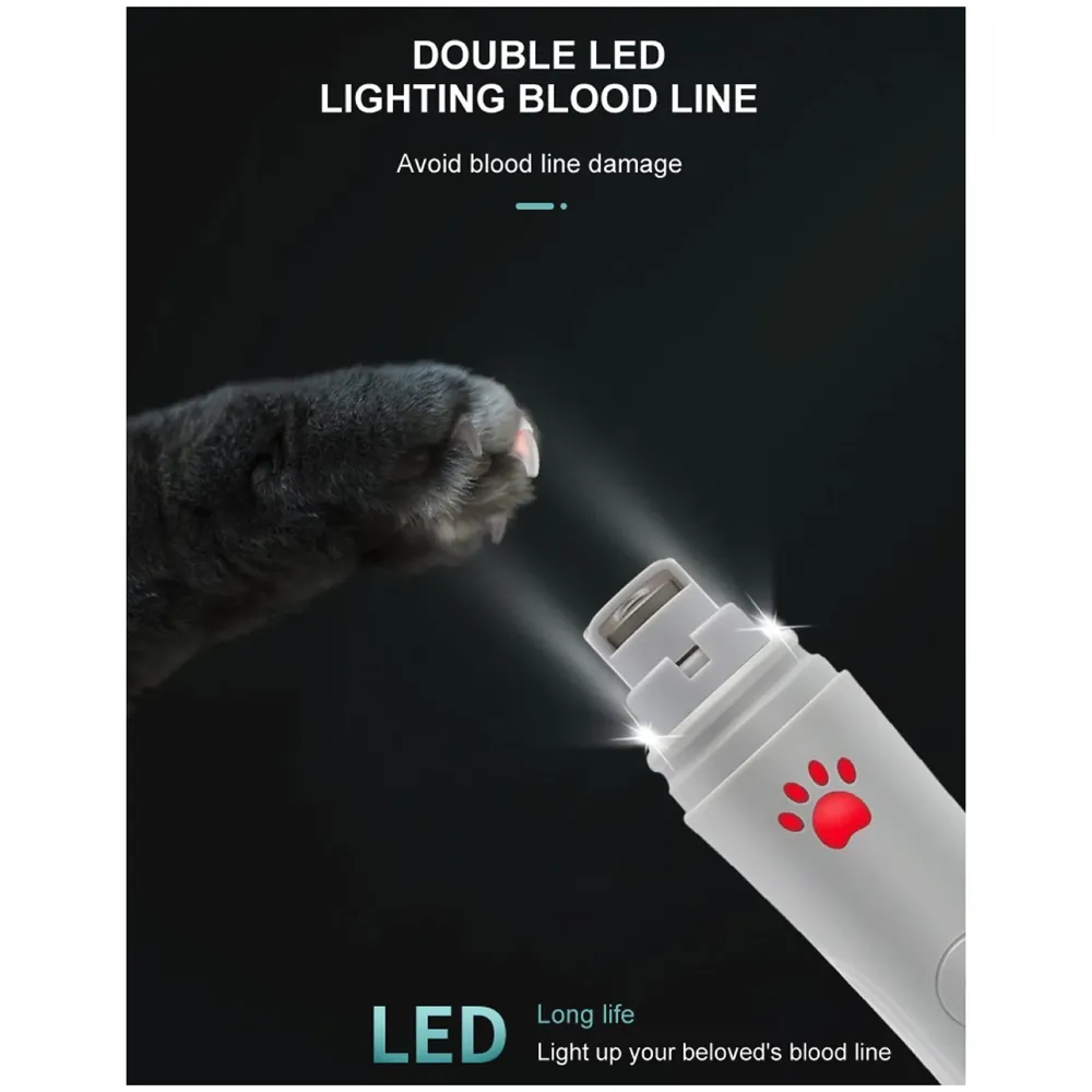 Dog Nail Grinder,Professional Nail File Pet Nail Trimmer Speed Regulation Pet Nail Grinder Electric Nail File for Large Medium Small Dogs and Cats