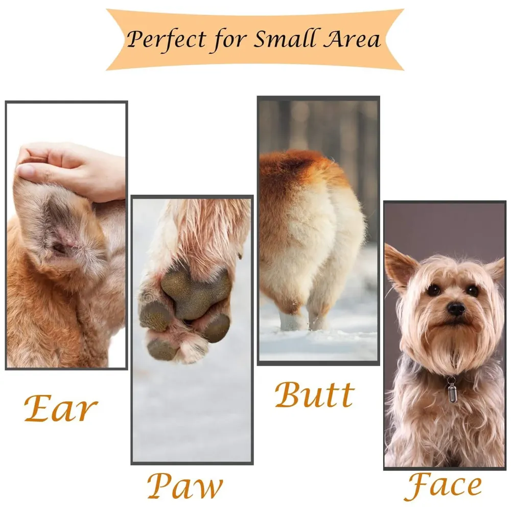 Unisex White Pet Paw Hair Trimmers, Cordless Cat and Small Dogs Clipper, Low Noise Electric Pet Trimmer, Dog Grooming Clippers for Trimming The Hair Around Paws, Eyes, Ears, Face White