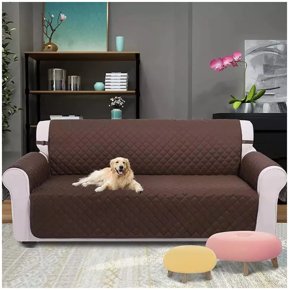 Pet Sofa Cover Waterproof Quilted Sofa Covers for Dogs Cats Pets Kids Anti-Slip Couch Recliner Slipcovers Armchair Furniture Protector 180cm x 196cm Premium