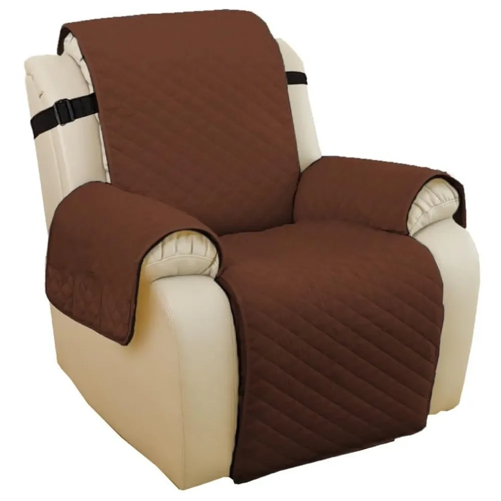 Recliner Sofa Slipcover Reversible Sofa Cover Water Resistant Couch Cover Furniture Protector with Elastic Straps for Pets Kids Children Dog Cat.