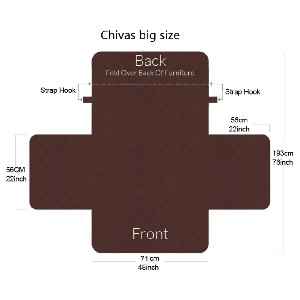 Recliner Sofa Slipcover Reversible Sofa Cover Water Resistant Couch Cover Furniture Protector with Elastic Straps for Pets Kids Children Dog Cat.