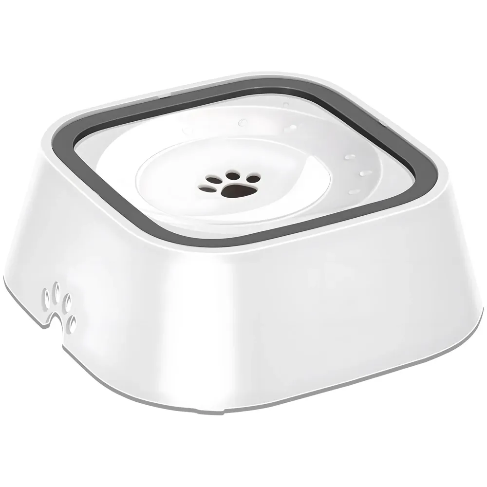 Anti Splash Pet Bowl Dog Water Bowl No Spill Pet Water Bowl No Drip Slow Water Feeder Dog Bowl No-Slip Pet Water Dispenser 1.5L Slow Drinking Bowl for Dogs and Cats No Mess On the Floor