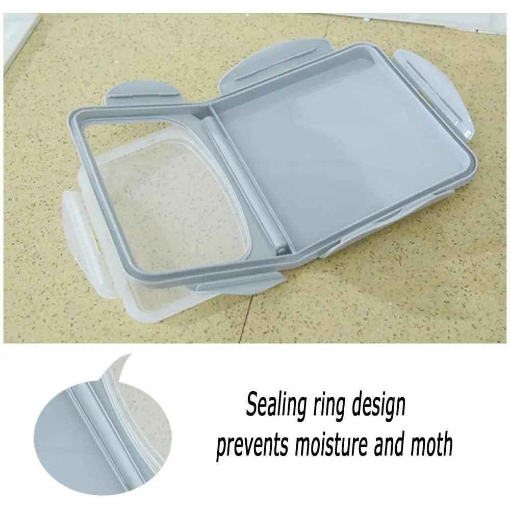 Pet Food Container Storage Airtight Box 10 kgs Capacity Dog Food Container with Translucent Lid Grooved Handle and Clamshell Design for Easy Use Food Bin 25 cm H x 32.51 cm L x 22 cm