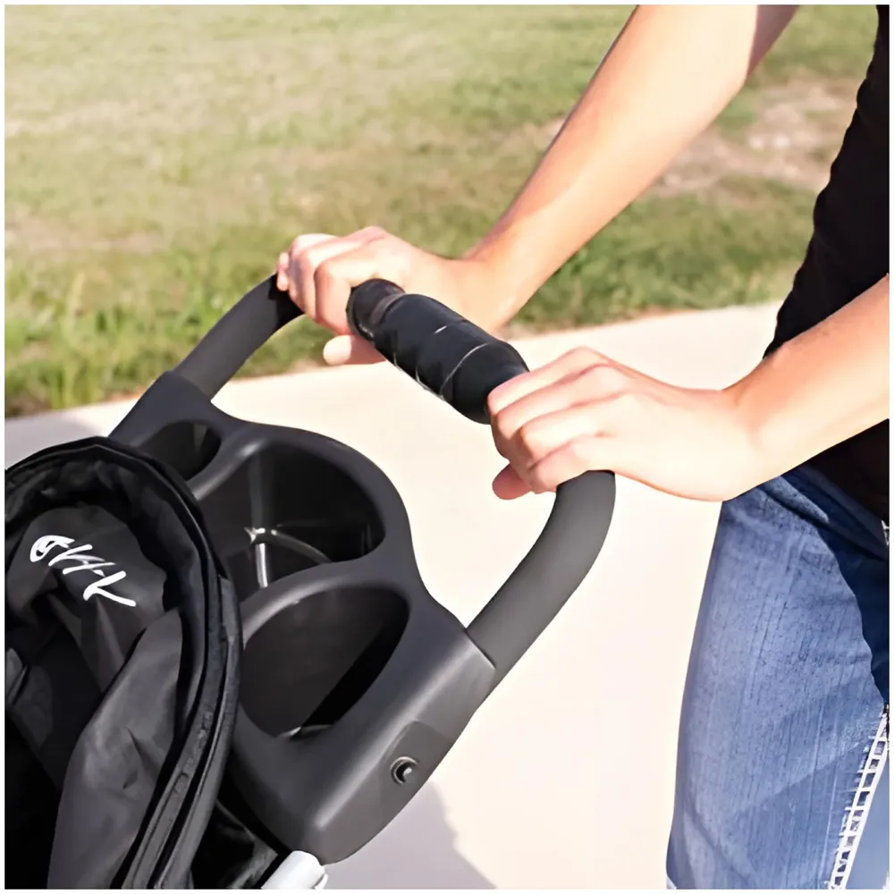 Pet Pram Stroller for Cats and Small Dogs Walks Folding Travel Carrier with Wheels, Black