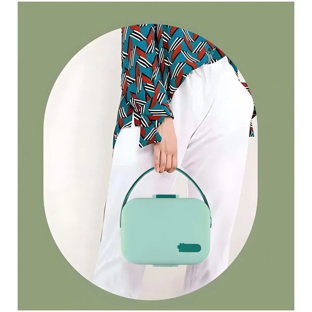 Pet Bowl Tiffin Box Lunch Box for Traveling Walks Picnic Portable with Food and Water Bowl Storage 9.4 inch x 8.2 inch for Dogs and Cats