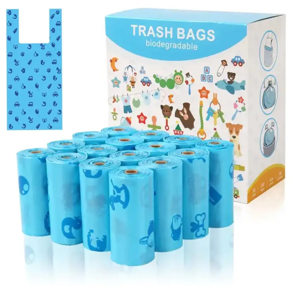 100 Pcs Large Pet Plastic Portable Printed Dog Poo Bag Cat Trash Garbage Pet Collection Wear Resistant and Leak Proof Waste Bag Dog Waste Pick Up - 9
