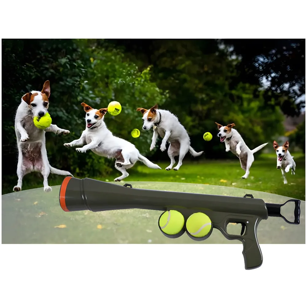 Pet Dog Ball Launcher, Ball Thrower-Interactive Toys, 1 Launcher and 2 Balls, 24 Inches. - 3