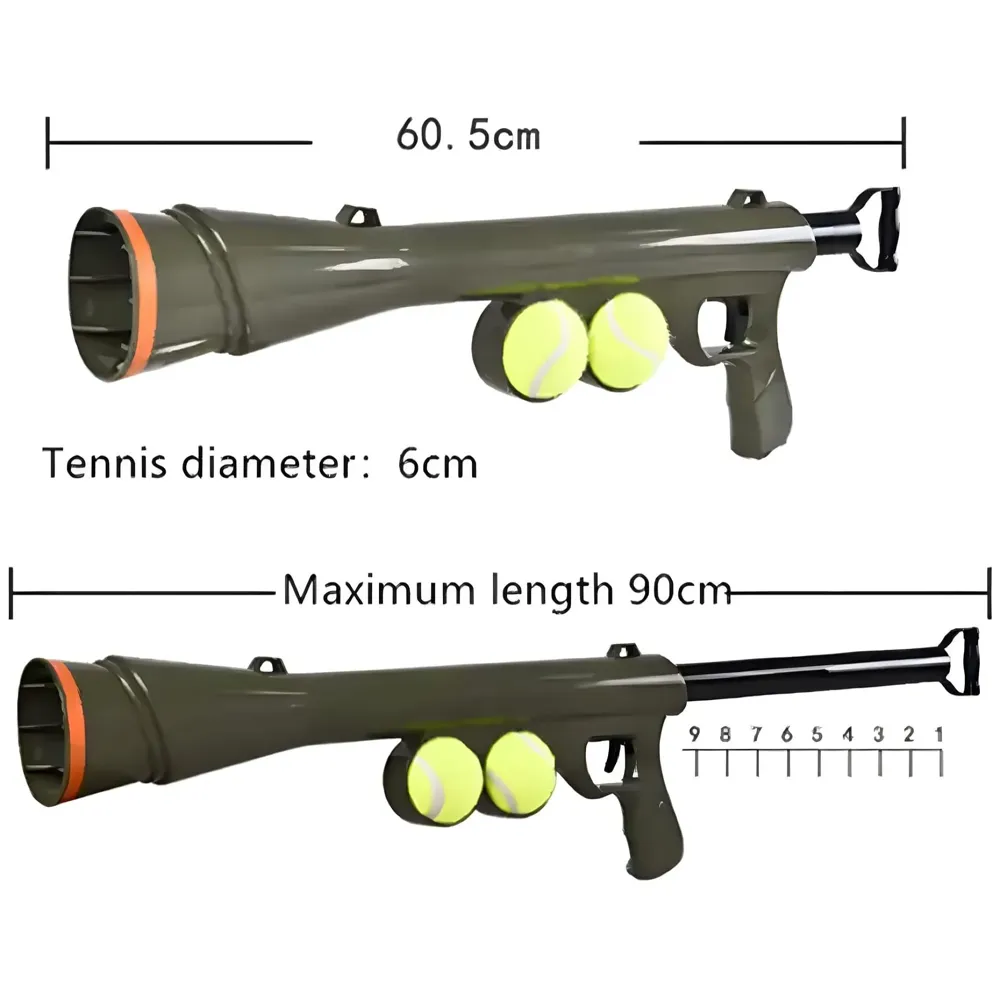 Pet Dog Ball Launcher, Ball Thrower-Interactive Toys, 1 Launcher and 2 Balls, 24 Inches. - 6