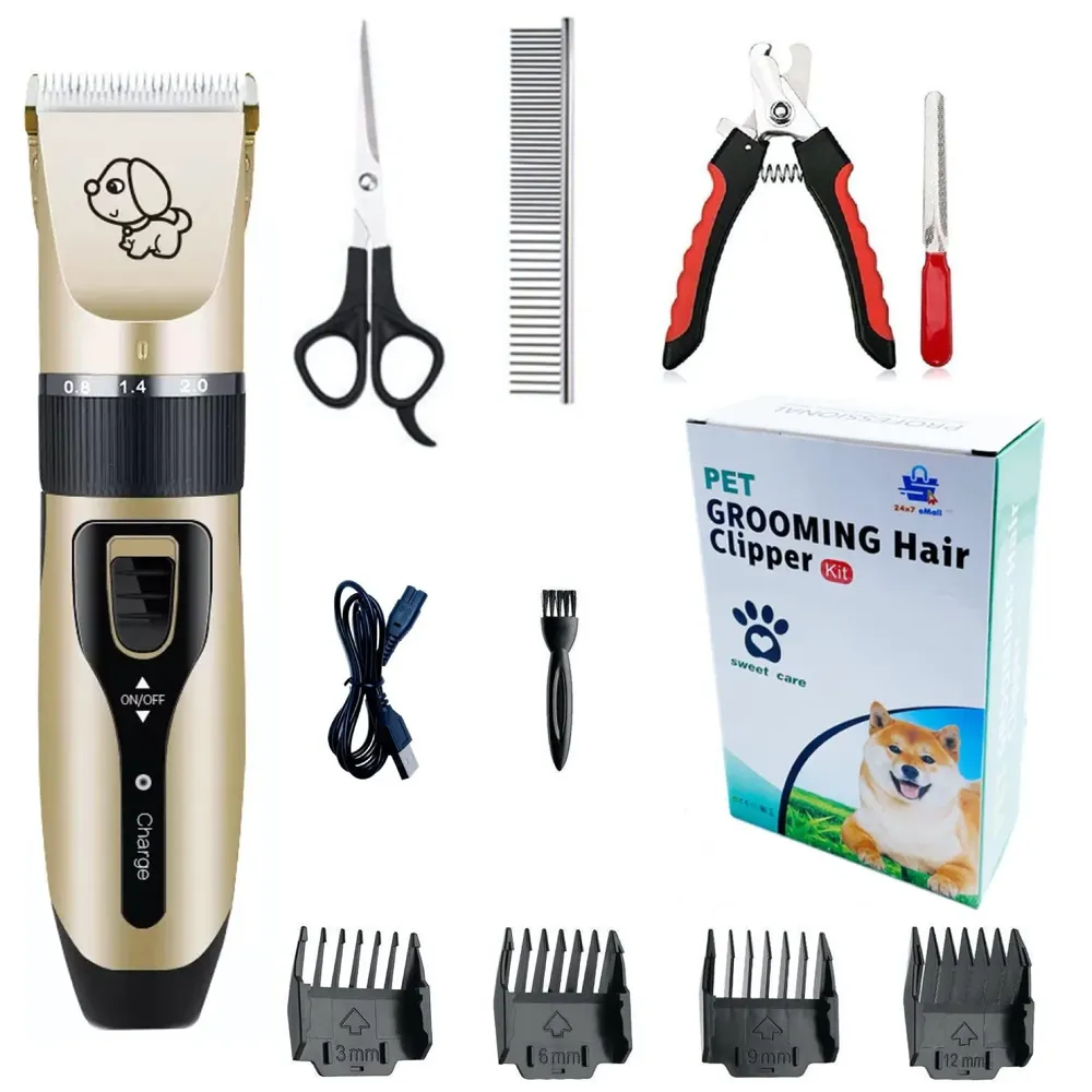 Professional Automatic Rechargeable Unisex Pet Hair Trimmer For Dogs And Cats (Trimmer), Battery Powered, Multicolor