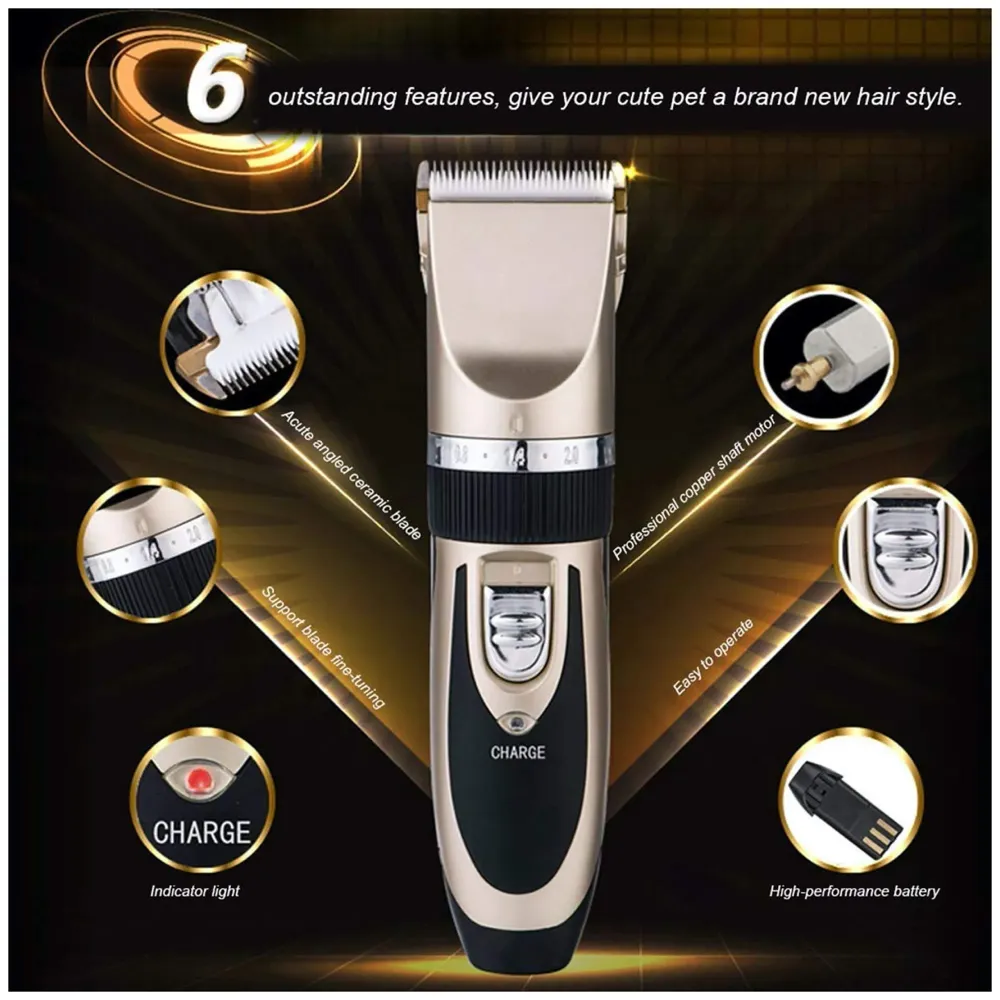 Professional Automatic Rechargeable Unisex Pet Hair Trimmer For Dogs And Cats (Trimmer), Battery Powered, Multicolor - 3