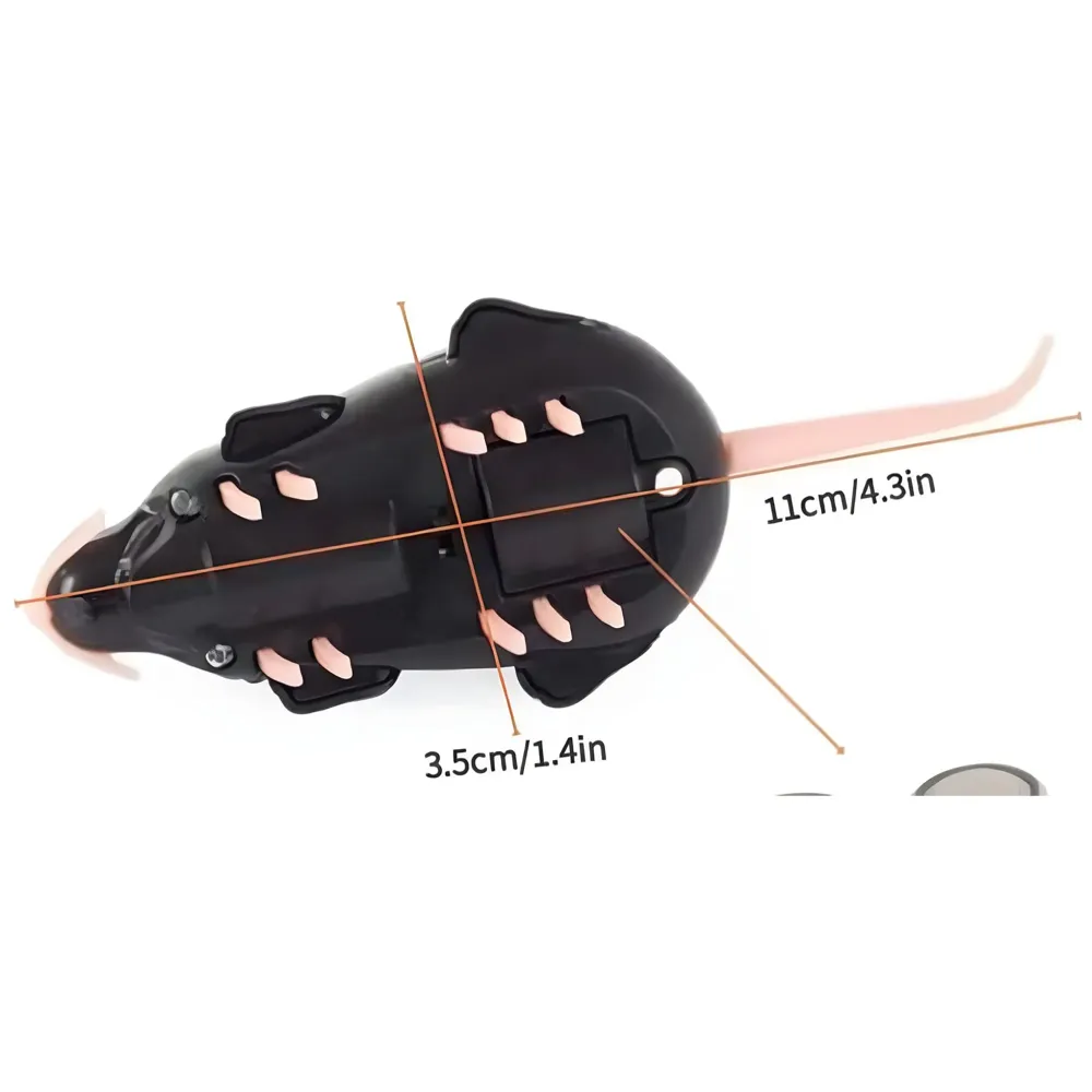 Automatic Interactive Vibrating Mouse Cat Teaser Toy Animal Shape Plaything Simulation Tricky Props Interactive Toy for Cats Kittens Colour May Vary - 4