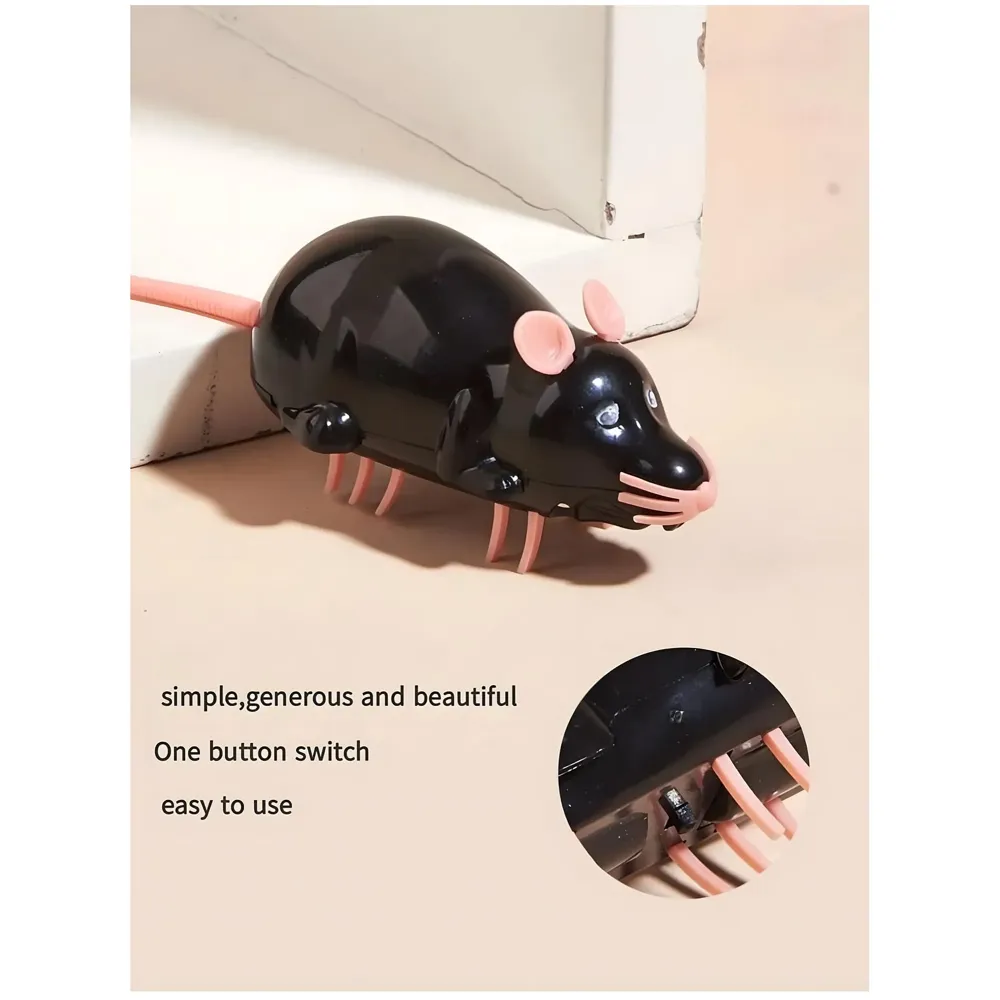 Automatic Interactive Vibrating Mouse Cat Teaser Toy Animal Shape Plaything Simulation Tricky Props Interactive Toy for Cats Kittens Colour May Vary - 7