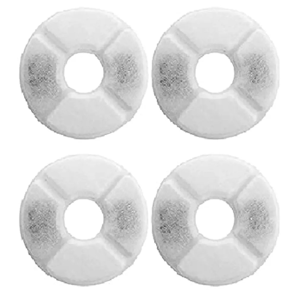 4 Pcs Carbon Replacement Filters for Pet Fountain - Filters for Water Fountain Compatible for Cats and Dogs.