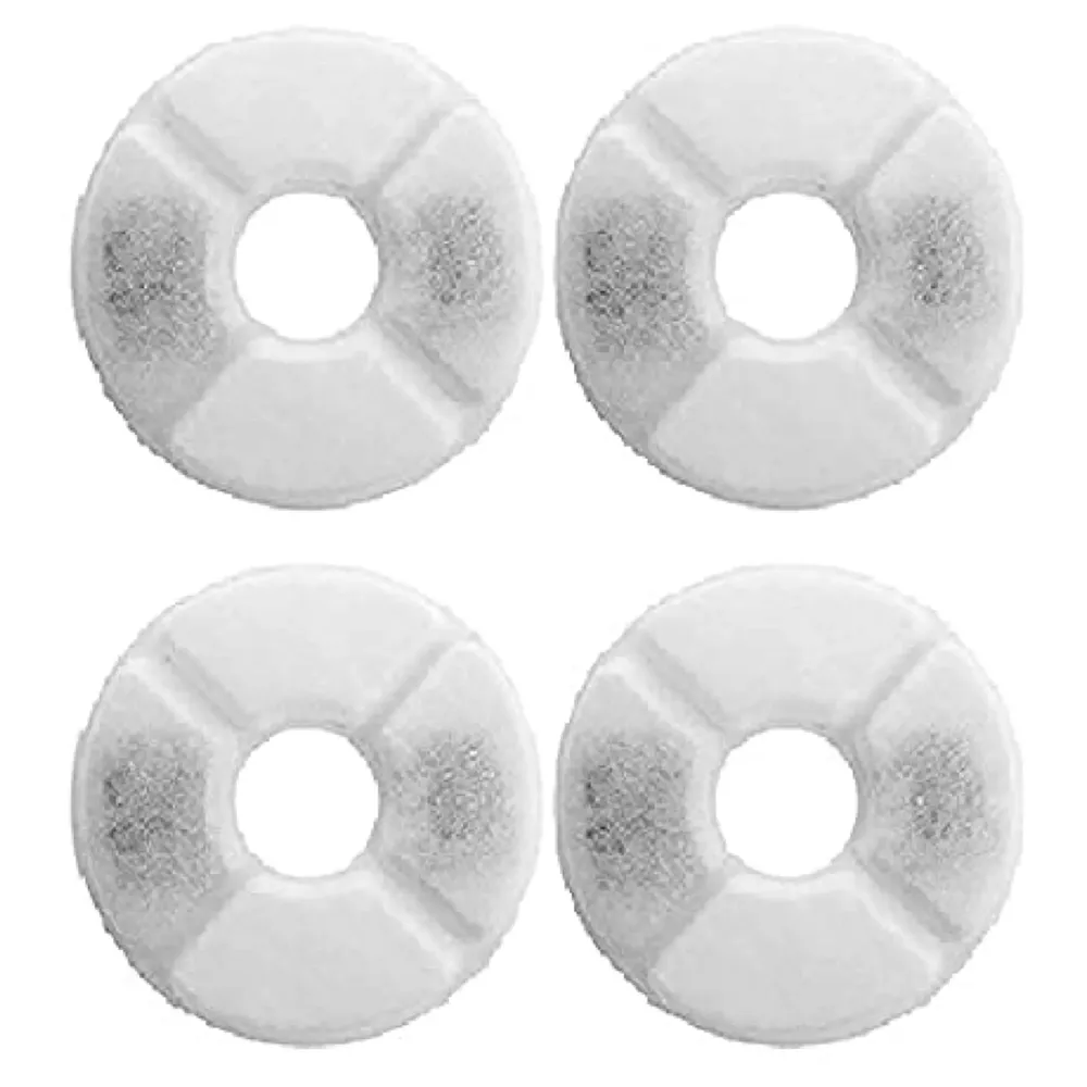 4 Pcs Carbon Replacement Filters for Pet Fountain - Filters for Water Fountain Compatible for Cats and Dogs.