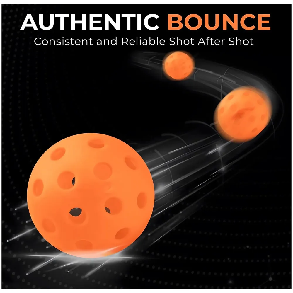 6 Pcs Pickleball Ball, 40 Holes, 9 cm Standard Diameter, Indoor Outdoor Practice Light Material Good Bounce, Colour May Vary. - 6