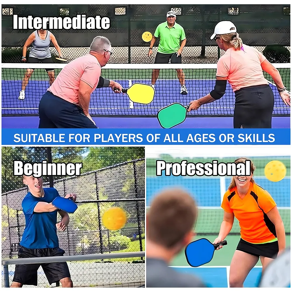 6 Pcs Pickleball Ball, 40 Holes, 9 cm Standard Diameter, Indoor Outdoor Practice Light Material Good Bounce, Colour May Vary.