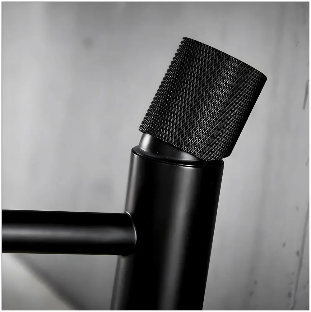 Black Faucet Pillar Cock Tap Single Knob, SS Material, for Wash Basin Bathroom 7 Inches Height Cold Water Only