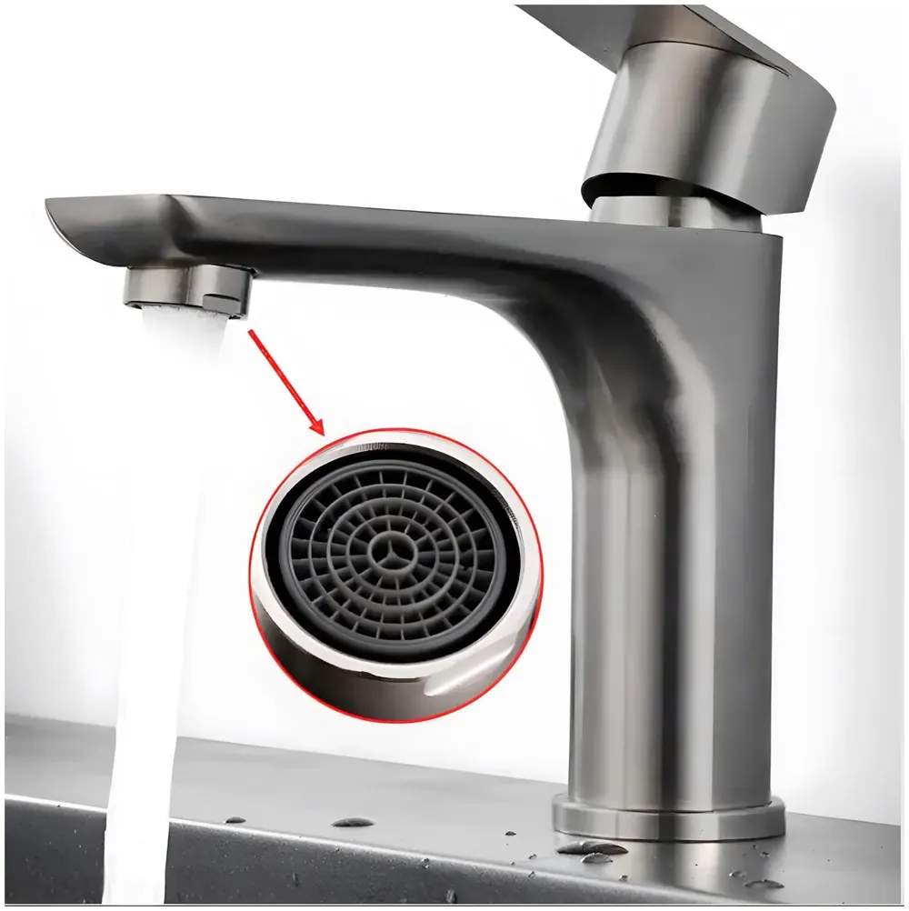 Dark Grey Faucet Pillar Cock Tap Single Knob, SS 304 Material, for Wash Basin Bathroom 8 Inches Height Cold Water Only - 20cm Height - 2