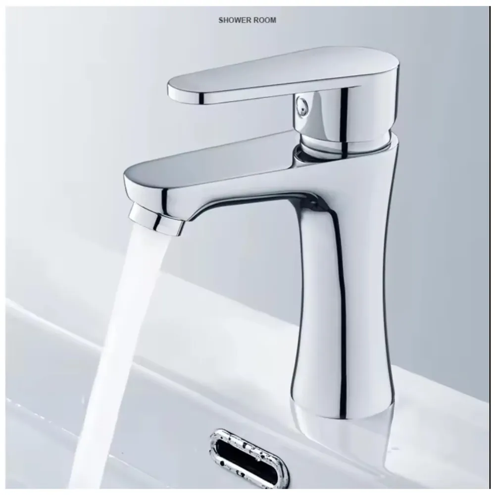 Brass Silver Chrome Single Lever Pillar Cock ~ Cold Water Only ~ 6 Inches Height Tap Faucet for Bathroom Toilet Wash Basin Long Lasting