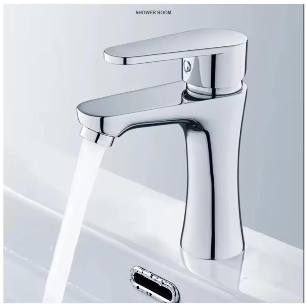 Brass Silver Chrome Single Lever Pillar Cock ~ Cold Water Only ~ 6 Inches Height Tap Faucet for Bathroom Toilet Wash Basin Long Lasting