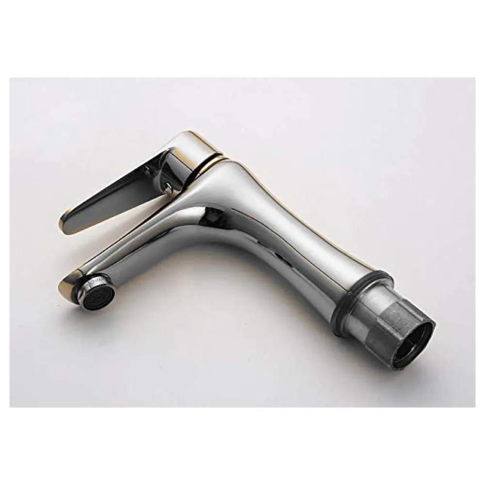 Brass Silver Chrome Single Lever Pillar Cock ~ Cold Water Only ~ 6 Inches Height Tap Faucet for Bathroom Toilet Wash Basin Long Lasting