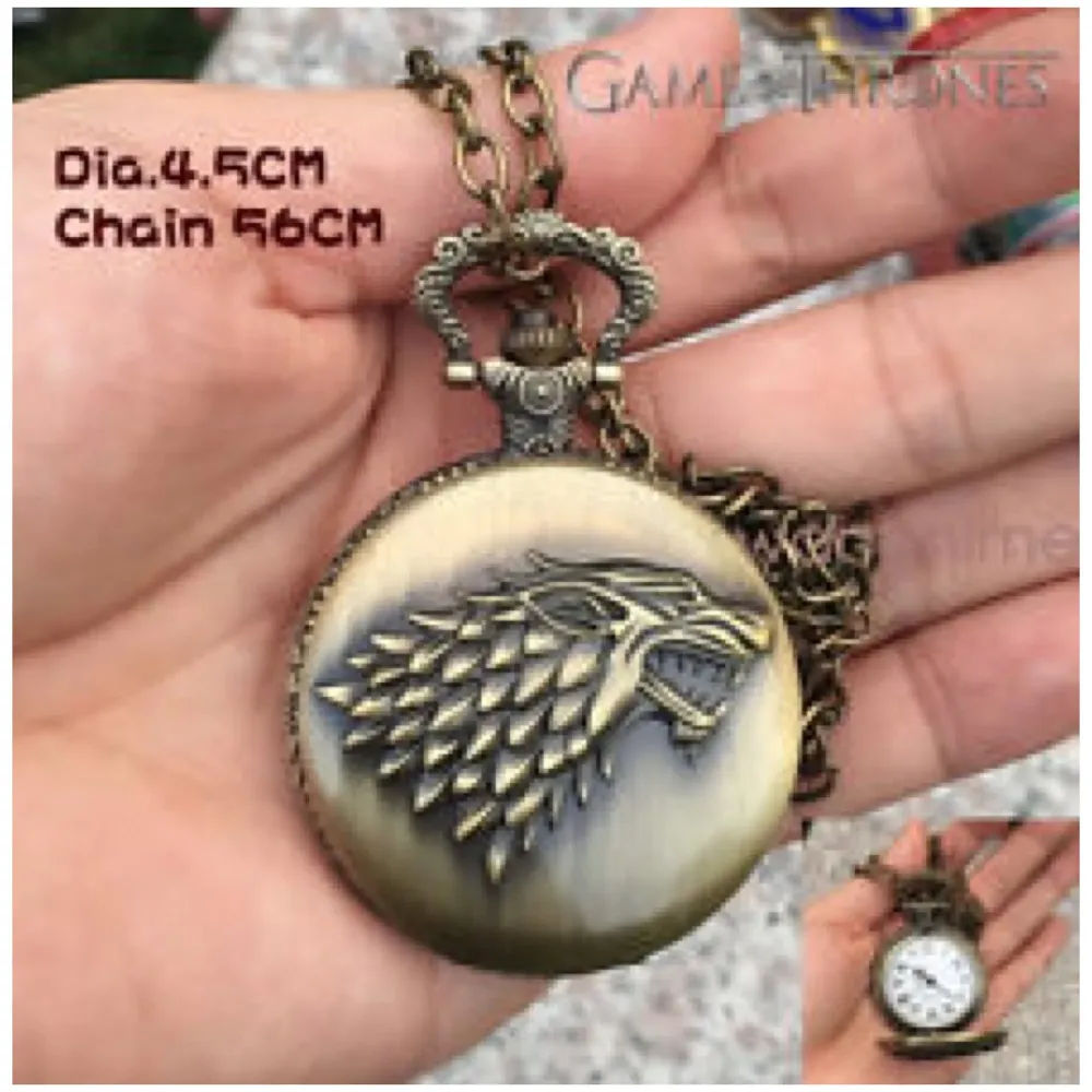 House Stark Game of Thrones Premium Pendant/Pocket 4.5 cms Diameter