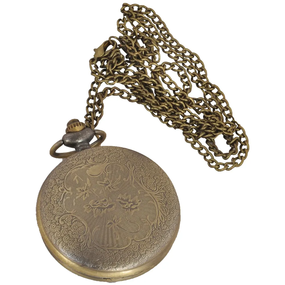 Antique Classic Leo Vintage Quartz Pocket Watch Case Zodiac 4.5 cms Diameter July 23-August 22