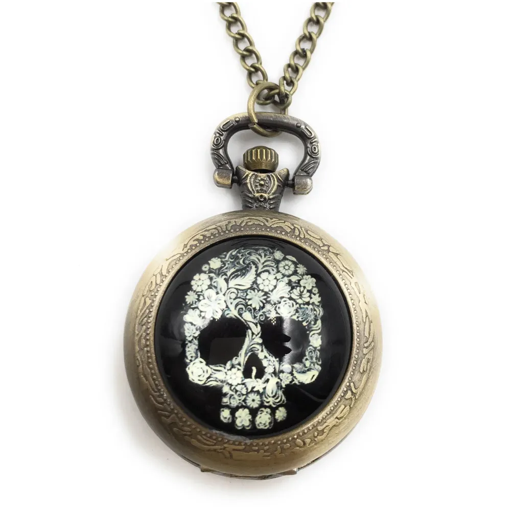 Skull Chain Pocket Watch/Pocket Watch 2.5 cms Diameter