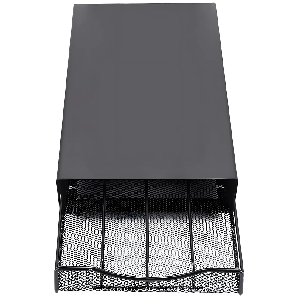 Coffee Capsule Holder Box For 40 Coffee Pods Compatible with Nespresso Pods | Espresso Pods Rack For Home & Office - Black - 37 cm x 17 cm x 5 cm.