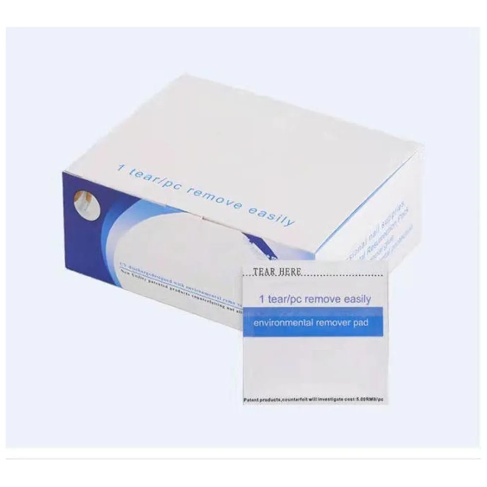 100 Count White Gel Nail Polish Remover Pads - Lint Free Wipes for Acrylic Gel Extensions and Nail Art
